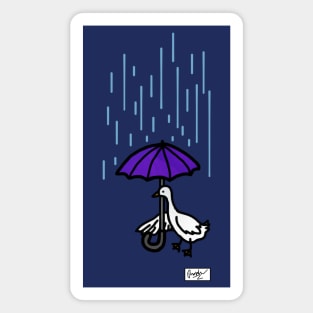 Umbrella Duck Doodle Magnet